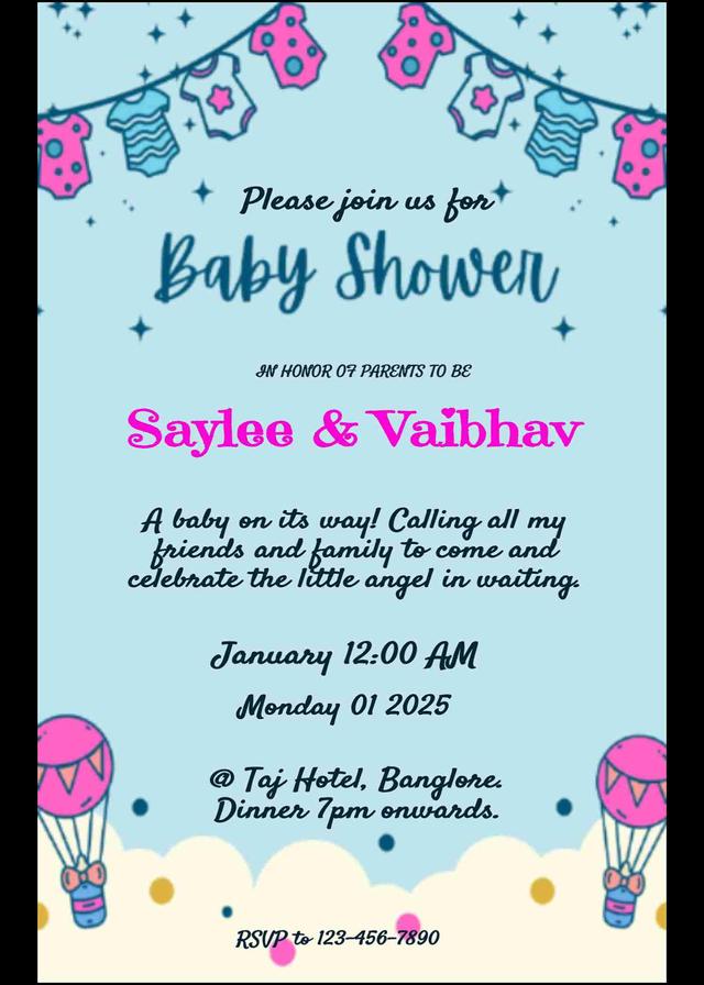 Gender reveal baby shower invitation card - easyinvite