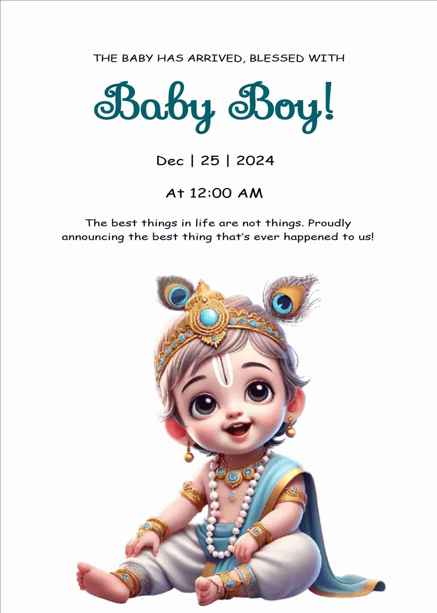 Free birth announcement cards online