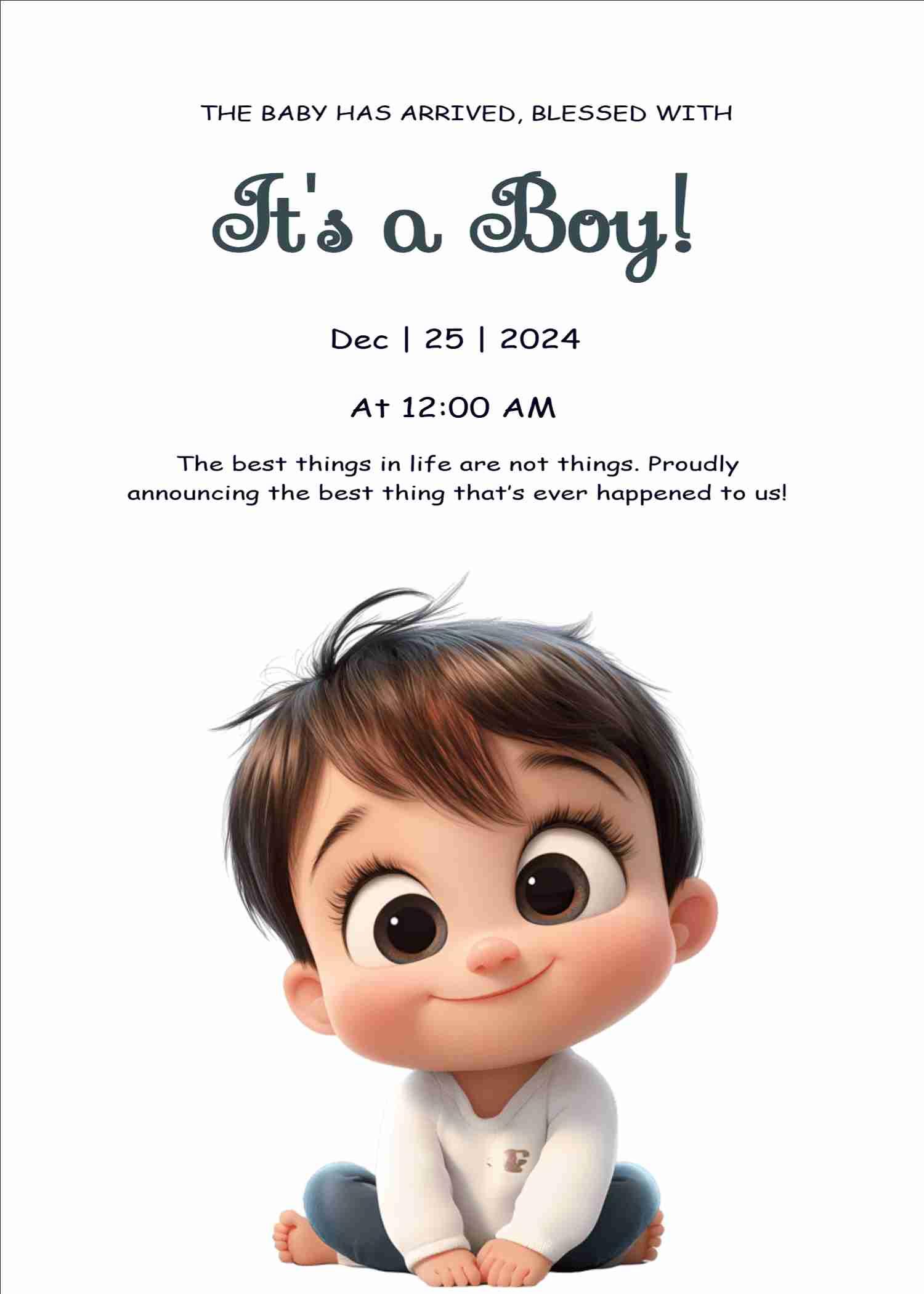 Make birth invites free online