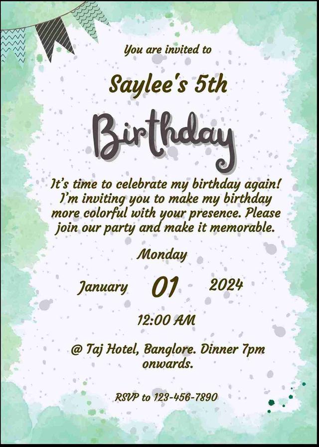 Create customized birthday invitations online - easyinvite