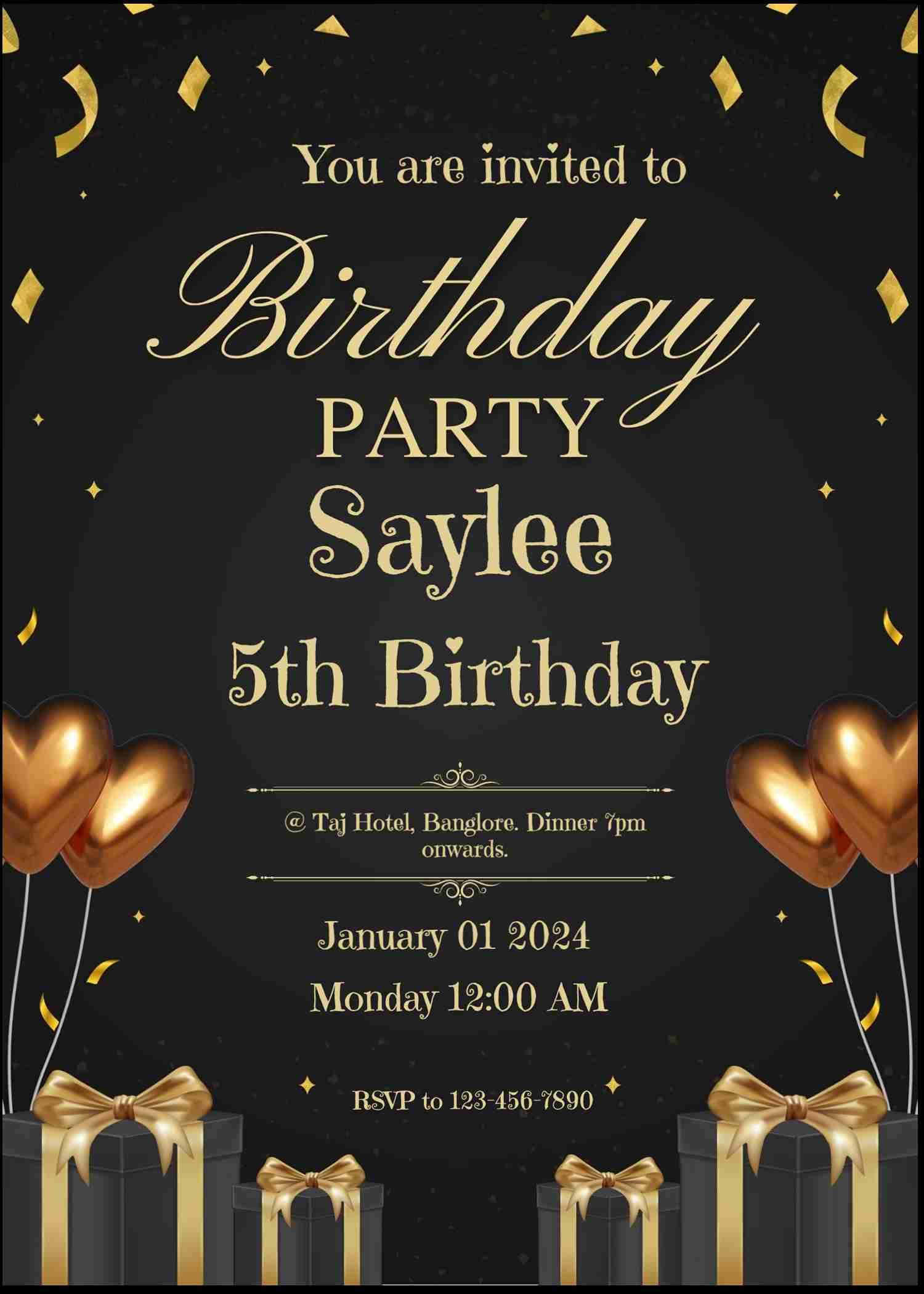 Create unique birthday invitation cards - easyinvite