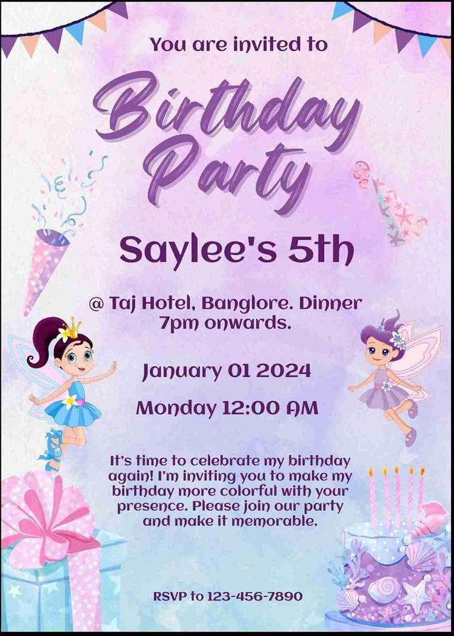 Customize birthday invitations with ease - easyinvite