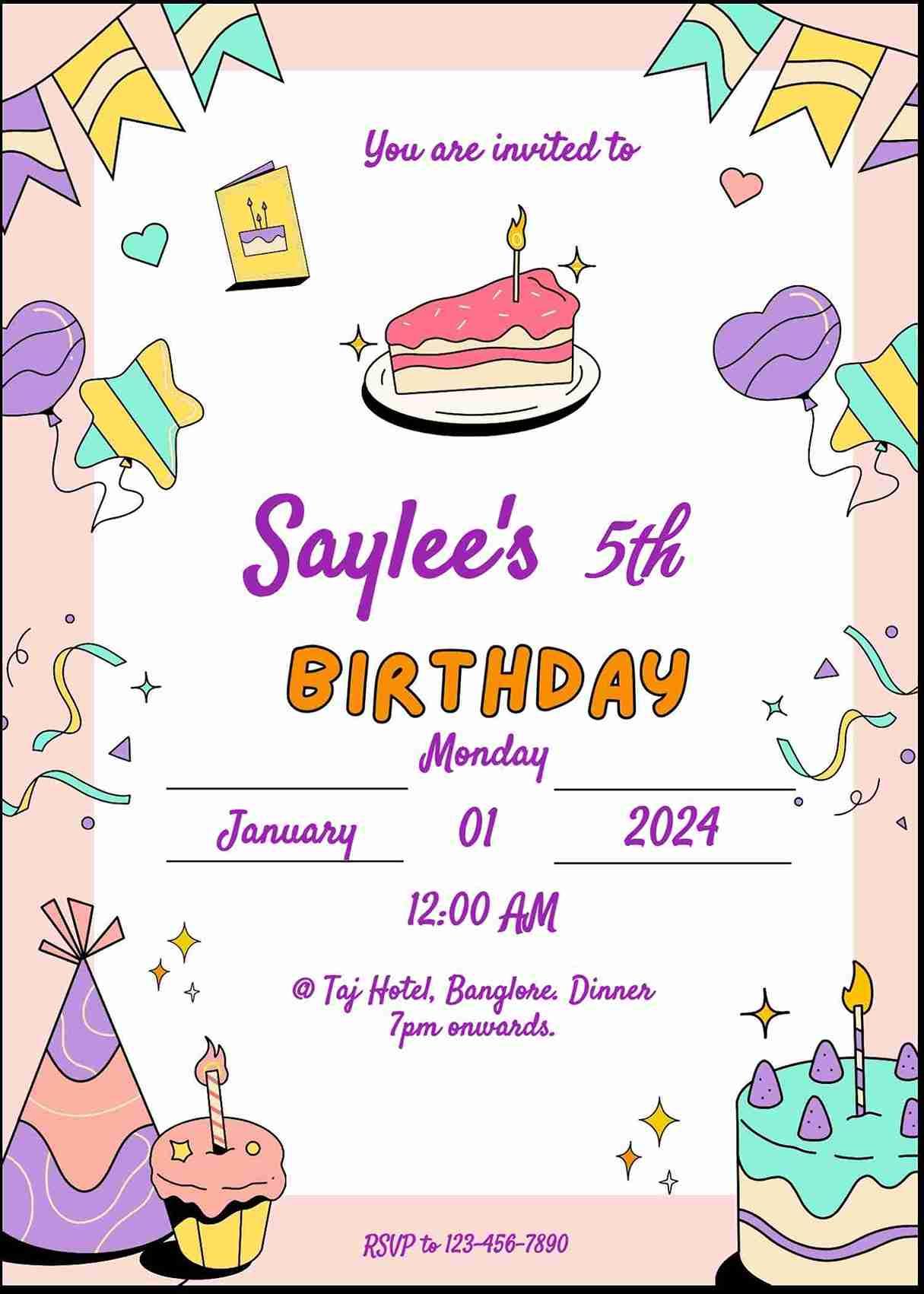 Make personalized birthday invitation cards - easyinvite