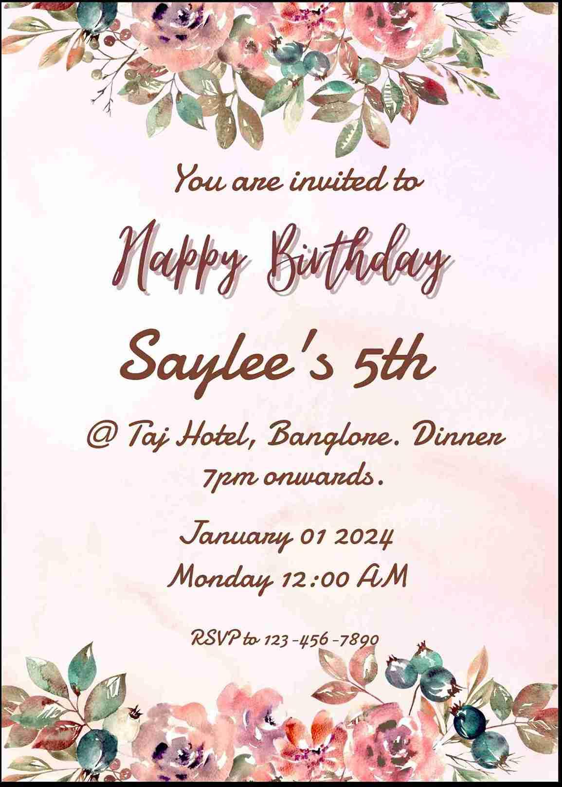 Make personalized birthday invitation cards online - easyinvite