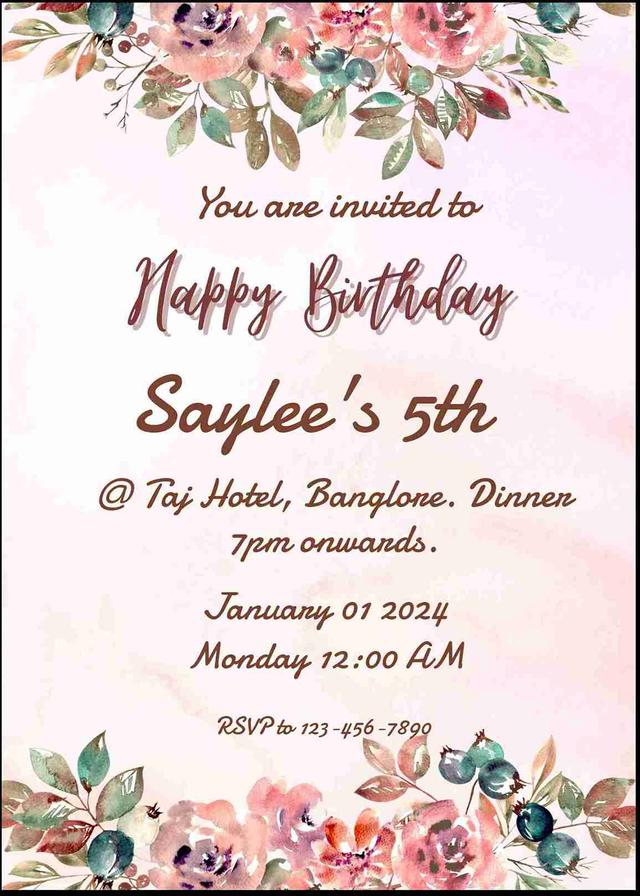 Make personalized birthday invitation cards online - easyinvite