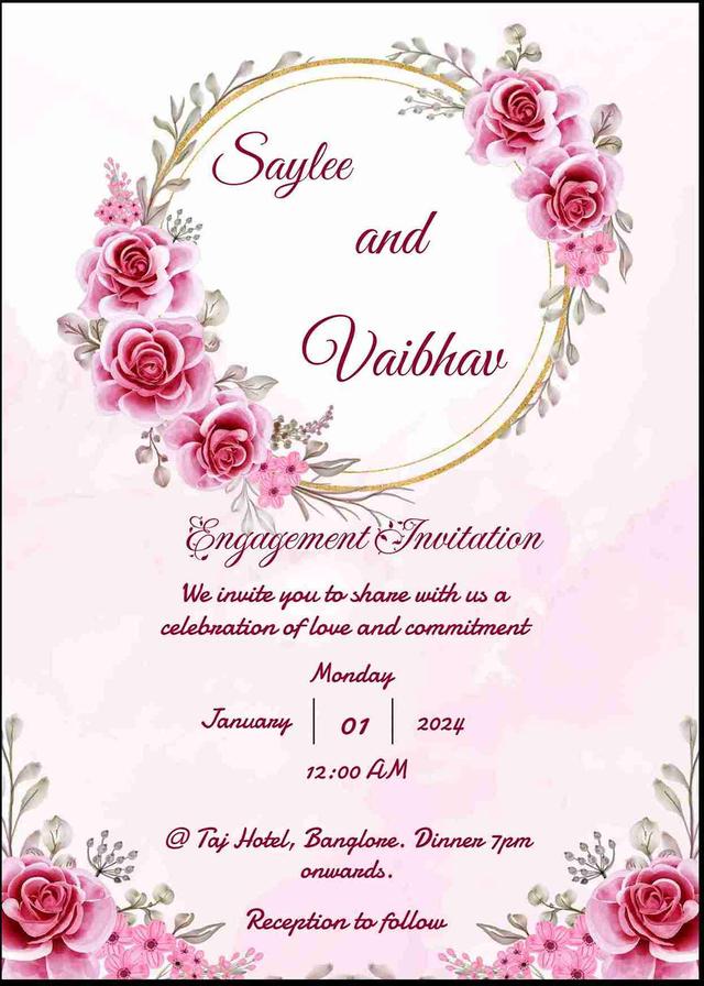 Modern engagement invitation - customize now!