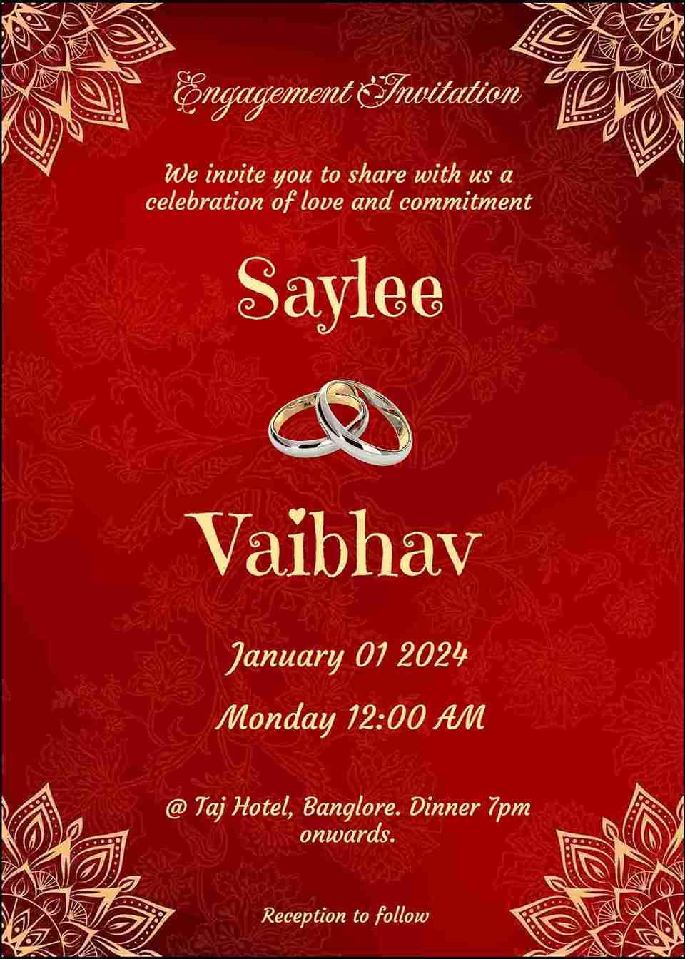 Vintage engagement invitation - free customization!
