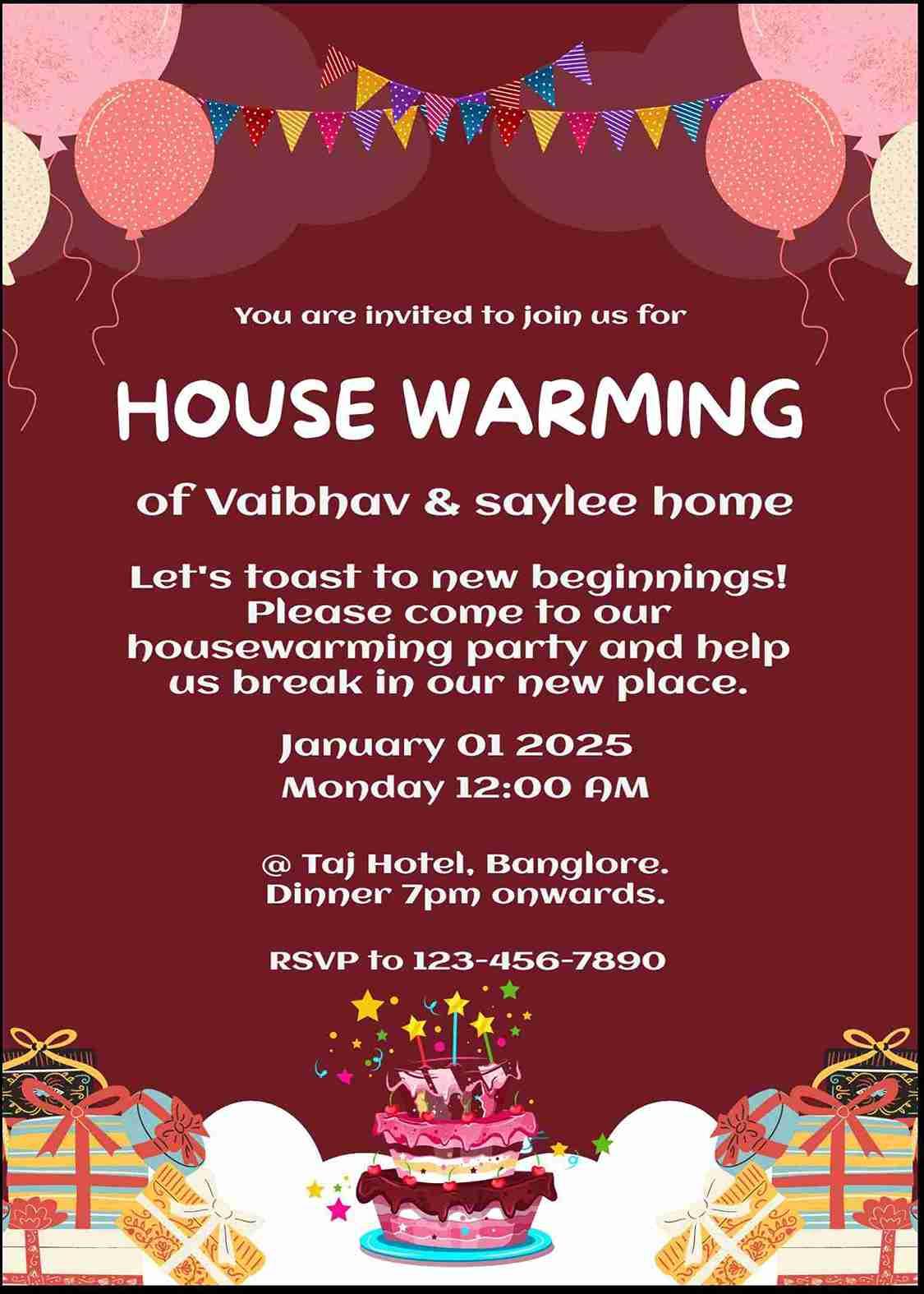 Design housewarming invitations for free - easyinvite