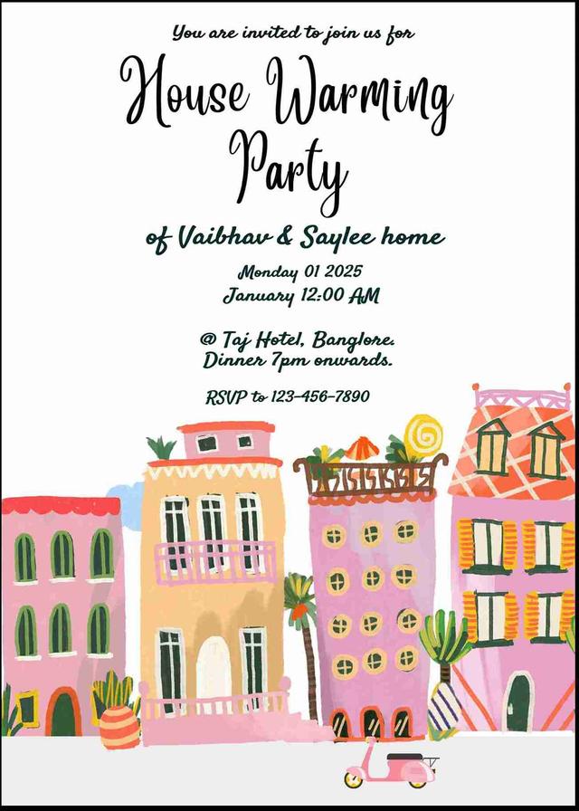 Free modern housewarming invitation card maker - easyinvite