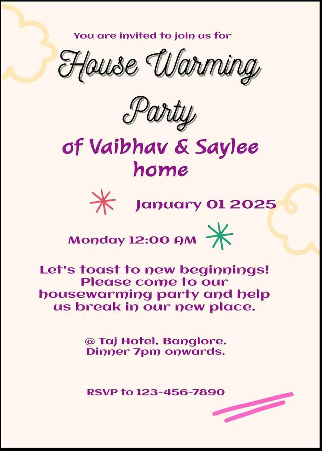 Free modern housewarming invitation card maker - easyinvite