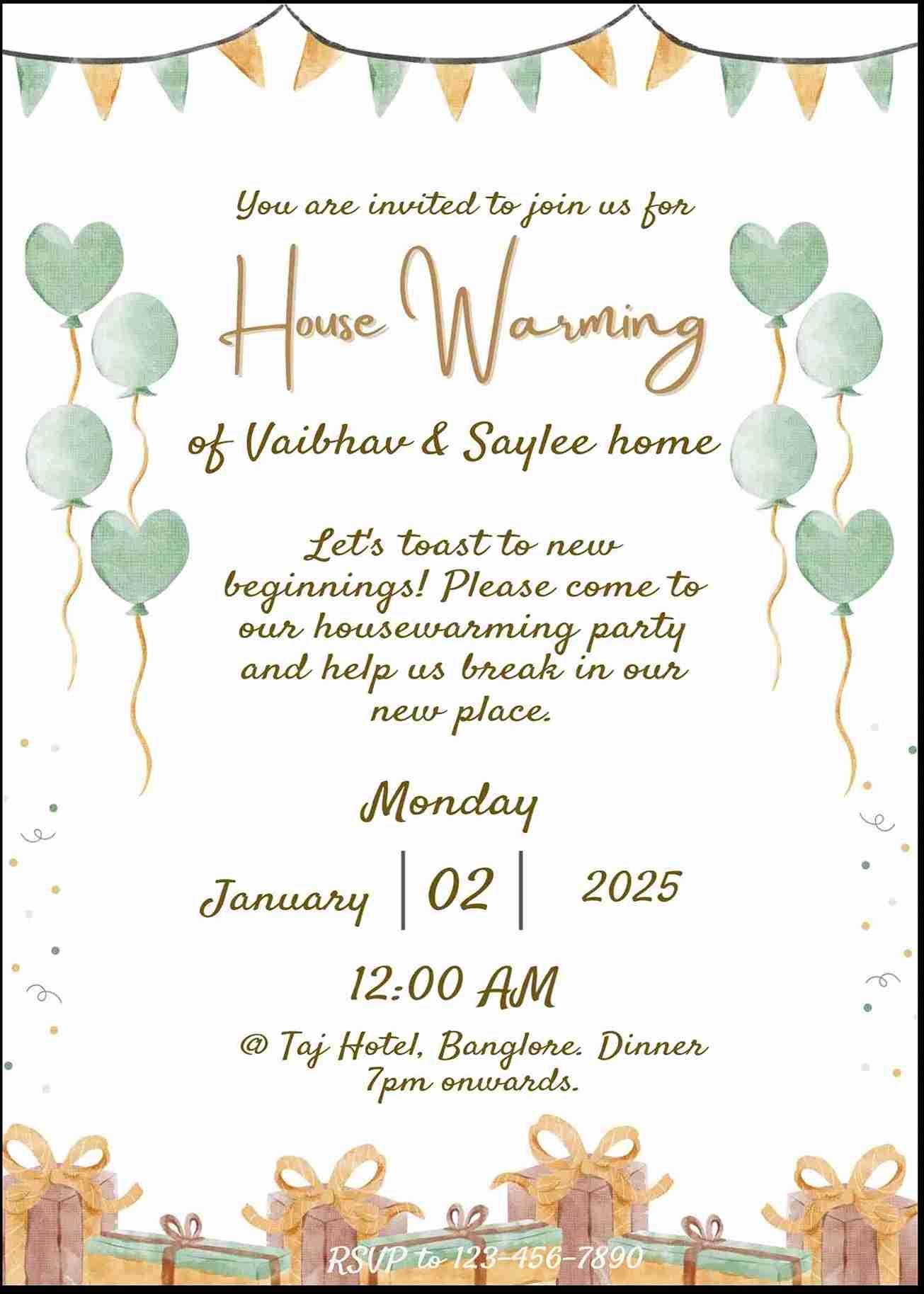 Personalized housewarming invitations - free and easy!